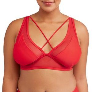 👍 NWT No Boundaries Red Bikini Swim Top